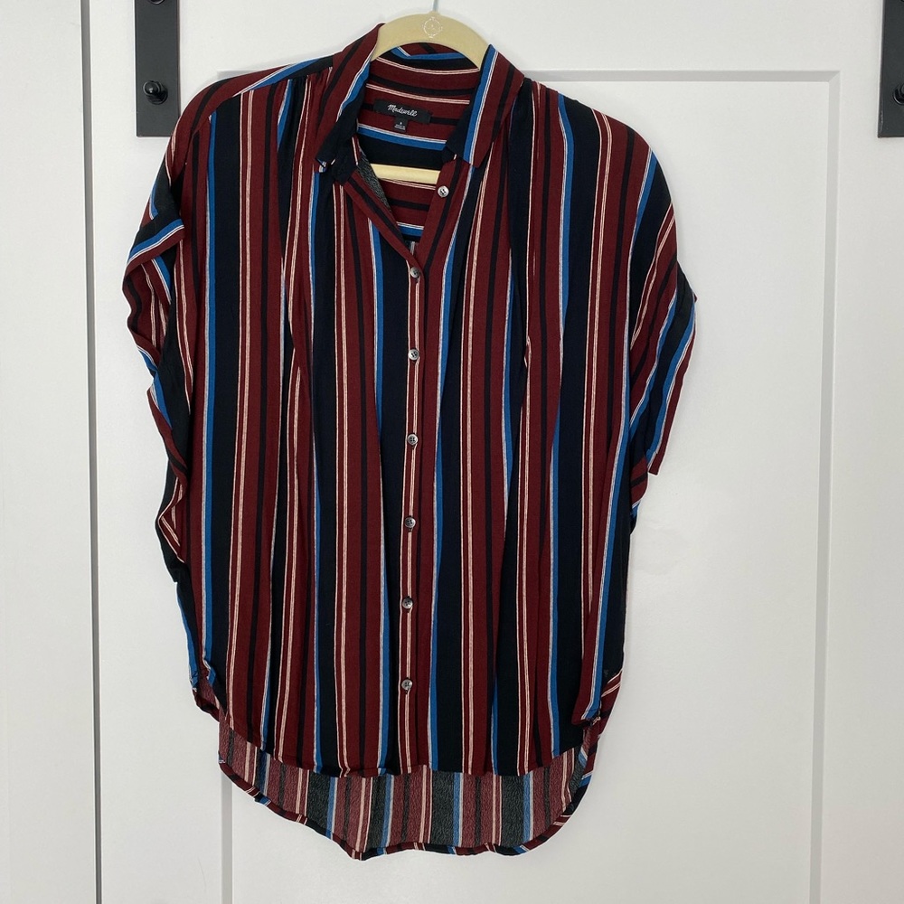 Madewell Central Drapey Shirt in Menford Stripe